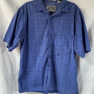 Vintage Levi's Blue Casual Button Down Short Sleeve Shirt